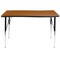 Flash Furniture Rectangle 28 W, 47.5 L, 30.25 H, Chrome, Laminate, Particleboard, Steel, Wood Grain XU-A3048-CON-OAK-T-A-GG - alternate 10